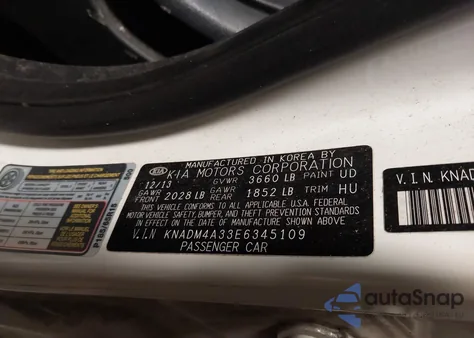 2014 Kia Rio Lx z USA, uszkodzony, nr VIN KNADM4A33E6345109